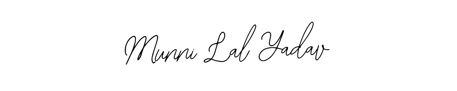 The best way (Bearetta-2O07w) to make a short signature is to pick only two or three words in your name. The name Munni Lal Yadav include a total of six letters. For converting this name. Munni Lal Yadav signature style 12 images and pictures png