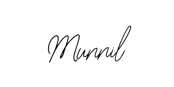 How to make Munnil name signature. Use Bearetta-2O07w style for creating short signs online. This is the latest handwritten sign. Munnil signature style 12 images and pictures png