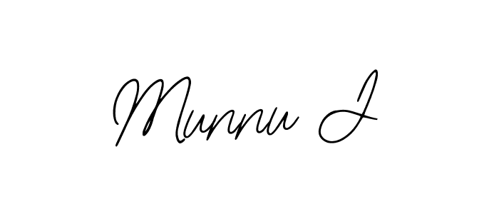 How to make Munnu J signature? Bearetta-2O07w is a professional autograph style. Create handwritten signature for Munnu J name. Munnu J signature style 12 images and pictures png