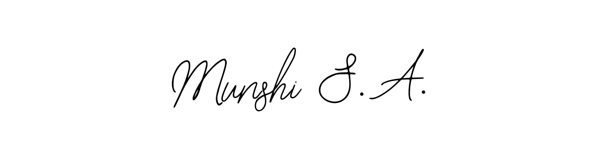 Design your own signature with our free online signature maker. With this signature software, you can create a handwritten (Bearetta-2O07w) signature for name Munshi S. A.. Munshi S. A. signature style 12 images and pictures png