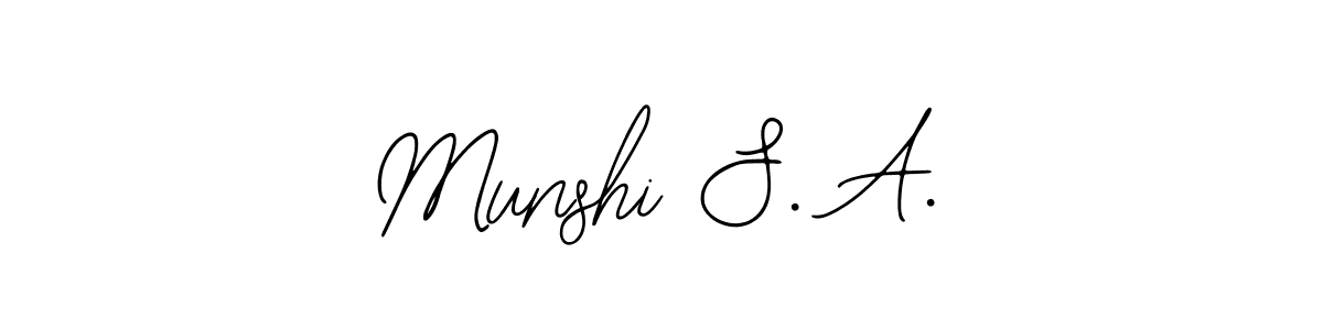 How to make Munshi S. A. signature? Bearetta-2O07w is a professional autograph style. Create handwritten signature for Munshi S. A. name. Munshi S. A. signature style 12 images and pictures png