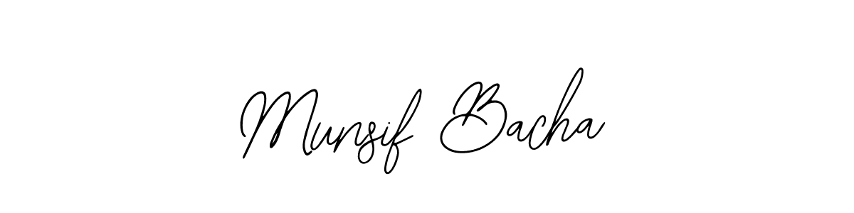 The best way (Bearetta-2O07w) to make a short signature is to pick only two or three words in your name. The name Munsif Bacha include a total of six letters. For converting this name. Munsif Bacha signature style 12 images and pictures png