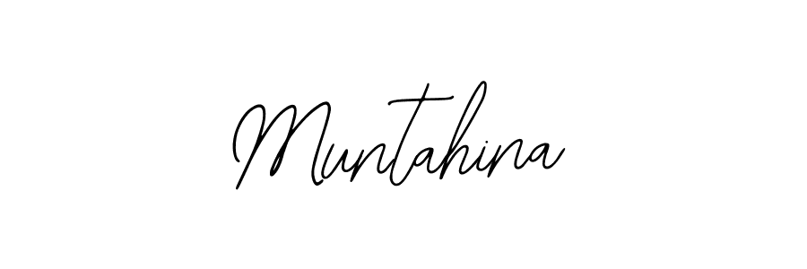 You should practise on your own different ways (Bearetta-2O07w) to write your name (Muntahina) in signature. don't let someone else do it for you. Muntahina signature style 12 images and pictures png