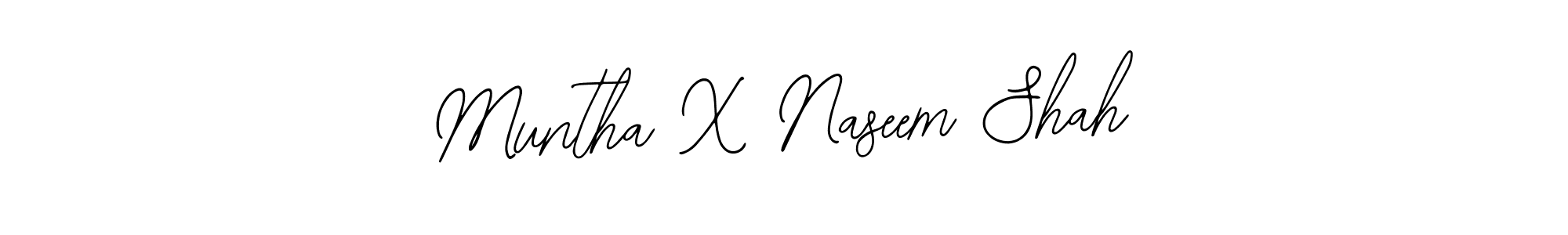 You can use this online signature creator to create a handwritten signature for the name Muntha X Naseem Shah. This is the best online autograph maker. Muntha X Naseem Shah signature style 12 images and pictures png