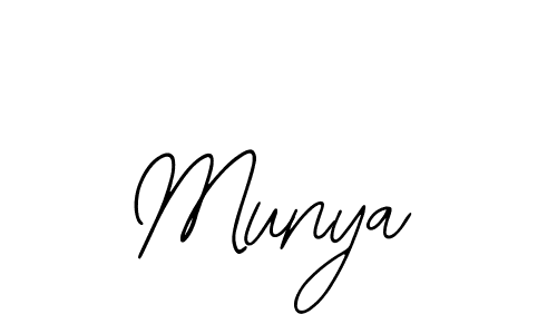 You should practise on your own different ways (Bearetta-2O07w) to write your name (Munya) in signature. don't let someone else do it for you. Munya signature style 12 images and pictures png