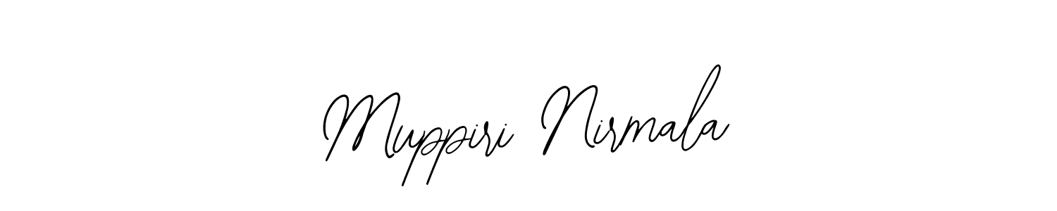 Use a signature maker to create a handwritten signature online. With this signature software, you can design (Bearetta-2O07w) your own signature for name Muppiri Nirmala. Muppiri Nirmala signature style 12 images and pictures png
