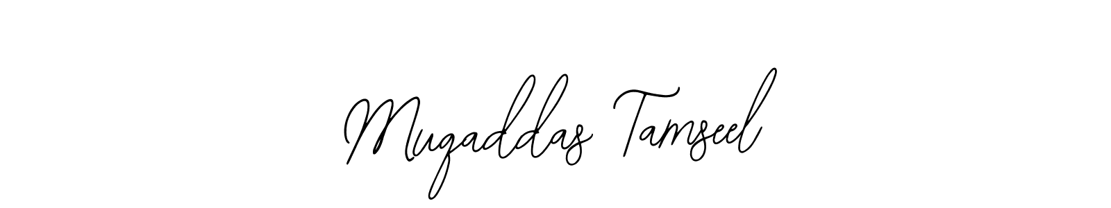 Also You can easily find your signature by using the search form. We will create Muqaddas Tamseel name handwritten signature images for you free of cost using Bearetta-2O07w sign style. Muqaddas Tamseel signature style 12 images and pictures png