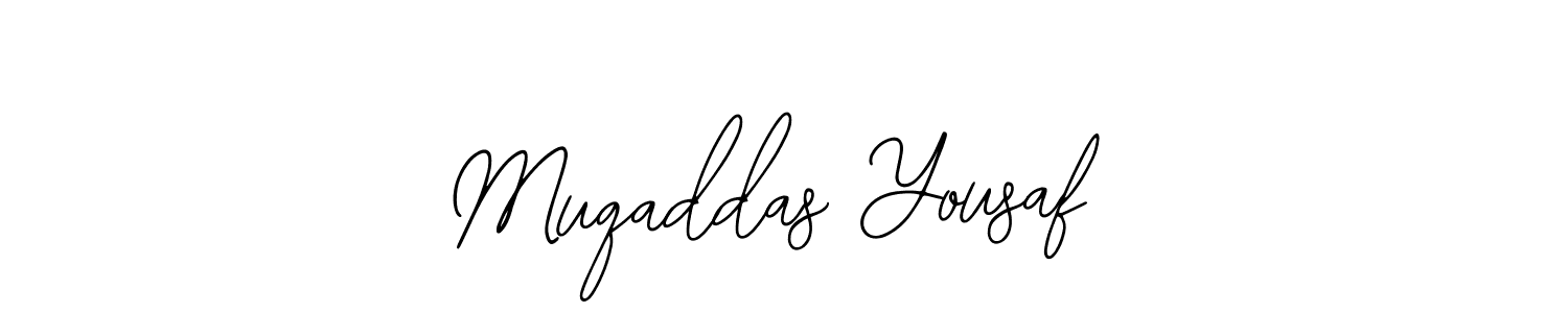 See photos of Muqaddas Yousaf official signature by Spectra . Check more albums & portfolios. Read reviews & check more about Bearetta-2O07w font. Muqaddas Yousaf signature style 12 images and pictures png