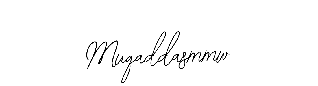 How to make Muqaddasmmw name signature. Use Bearetta-2O07w style for creating short signs online. This is the latest handwritten sign. Muqaddasmmw signature style 12 images and pictures png