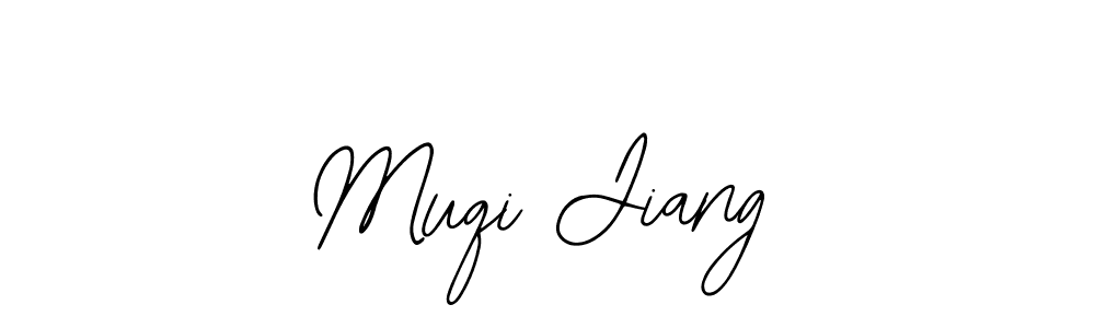 Use a signature maker to create a handwritten signature online. With this signature software, you can design (Bearetta-2O07w) your own signature for name Muqi Jiang. Muqi Jiang signature style 12 images and pictures png