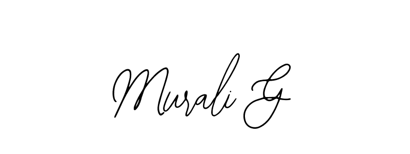 Also we have Murali G name is the best signature style. Create professional handwritten signature collection using Bearetta-2O07w autograph style. Murali G signature style 12 images and pictures png