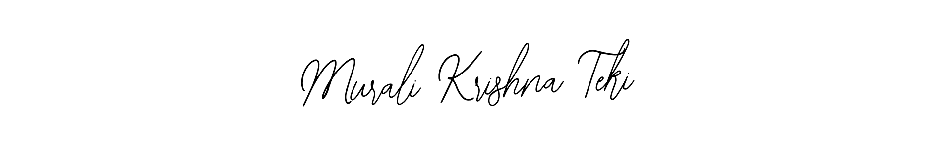 How to make Murali Krishna Teki name signature. Use Bearetta-2O07w style for creating short signs online. This is the latest handwritten sign. Murali Krishna Teki signature style 12 images and pictures png