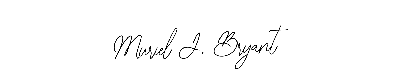 Design your own signature with our free online signature maker. With this signature software, you can create a handwritten (Bearetta-2O07w) signature for name Muriel J. Bryant. Muriel J. Bryant signature style 12 images and pictures png