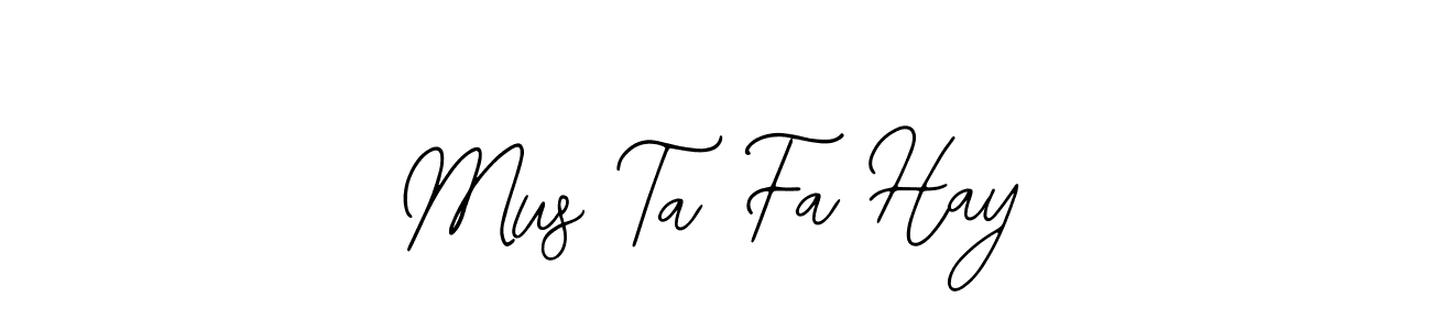 The best way (Bearetta-2O07w) to make a short signature is to pick only two or three words in your name. The name Mus Ta Fa Hay include a total of six letters. For converting this name. Mus Ta Fa Hay signature style 12 images and pictures png