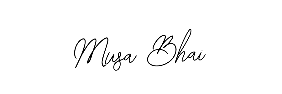 You should practise on your own different ways (Bearetta-2O07w) to write your name (Musa Bhai) in signature. don't let someone else do it for you. Musa Bhai signature style 12 images and pictures png