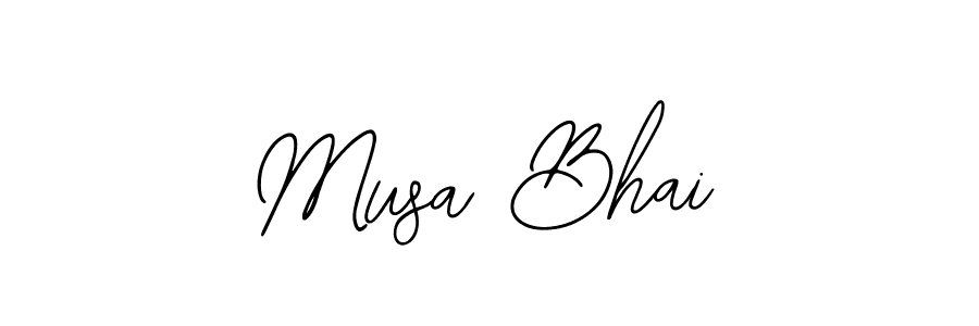 Musa Bhai stylish signature style. Best Handwritten Sign (Bearetta-2O07w) for my name. Handwritten Signature Collection Ideas for my name Musa Bhai. Musa Bhai signature style 12 images and pictures png