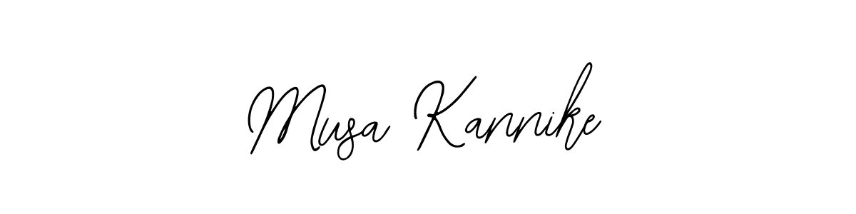 How to make Musa Kannike name signature. Use Bearetta-2O07w style for creating short signs online. This is the latest handwritten sign. Musa Kannike signature style 12 images and pictures png