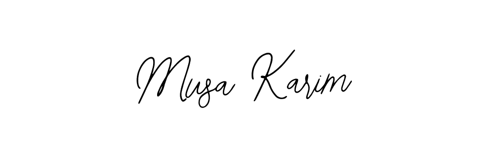 The best way (Bearetta-2O07w) to make a short signature is to pick only two or three words in your name. The name Musa Karim include a total of six letters. For converting this name. Musa Karim signature style 12 images and pictures png