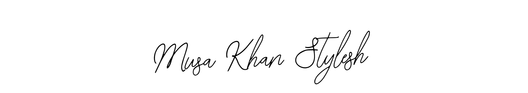 You should practise on your own different ways (Bearetta-2O07w) to write your name (Musa Khan Stylesh) in signature. don't let someone else do it for you. Musa Khan Stylesh signature style 12 images and pictures png