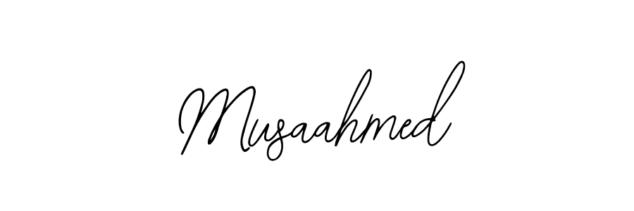 Bearetta-2O07w is a professional signature style that is perfect for those who want to add a touch of class to their signature. It is also a great choice for those who want to make their signature more unique. Get Musaahmed name to fancy signature for free. Musaahmed signature style 12 images and pictures png