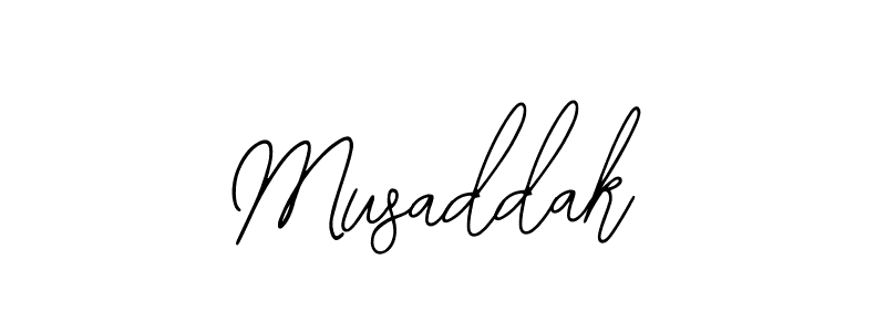 Design your own signature with our free online signature maker. With this signature software, you can create a handwritten (Bearetta-2O07w) signature for name Musaddak. Musaddak signature style 12 images and pictures png