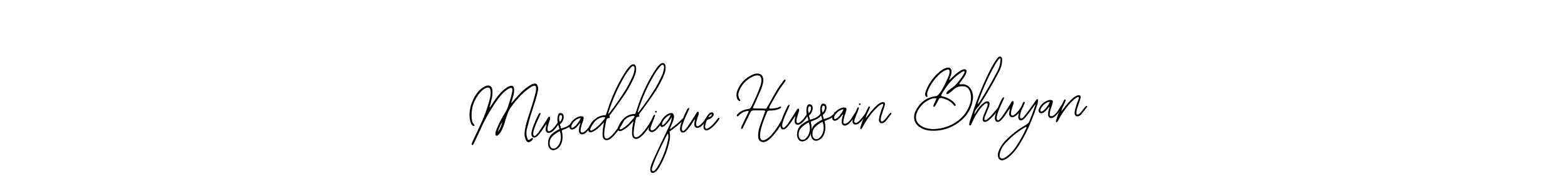 Design your own signature with our free online signature maker. With this signature software, you can create a handwritten (Bearetta-2O07w) signature for name Musaddique Hussain Bhuyan. Musaddique Hussain Bhuyan signature style 12 images and pictures png