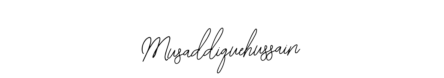You should practise on your own different ways (Bearetta-2O07w) to write your name (Musaddiquehussain) in signature. don't let someone else do it for you. Musaddiquehussain signature style 12 images and pictures png