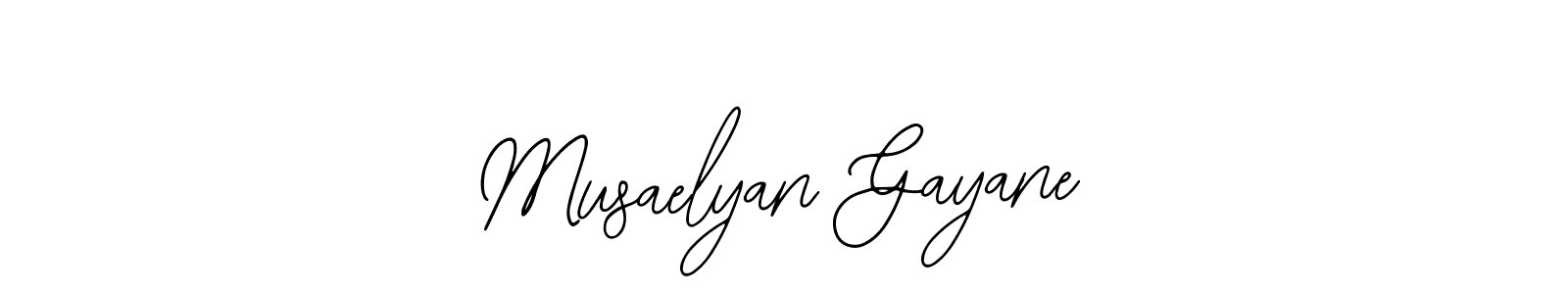 This is the best signature style for the Musaelyan Gayane name. Also you like these signature font (Bearetta-2O07w). Mix name signature. Musaelyan Gayane signature style 12 images and pictures png