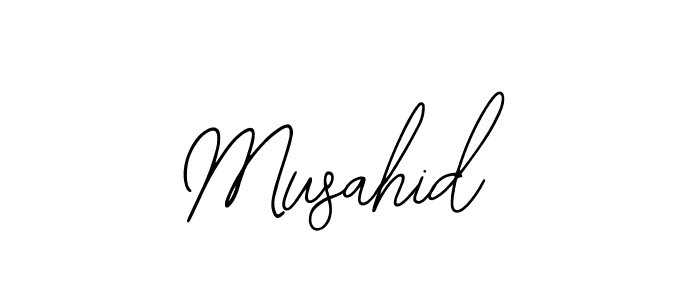 Use a signature maker to create a handwritten signature online. With this signature software, you can design (Bearetta-2O07w) your own signature for name Musahid. Musahid signature style 12 images and pictures png