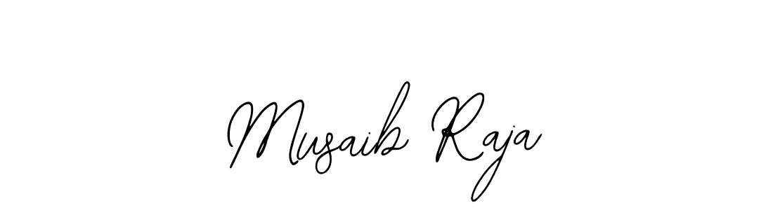 Use a signature maker to create a handwritten signature online. With this signature software, you can design (Bearetta-2O07w) your own signature for name Musaib Raja. Musaib Raja signature style 12 images and pictures png