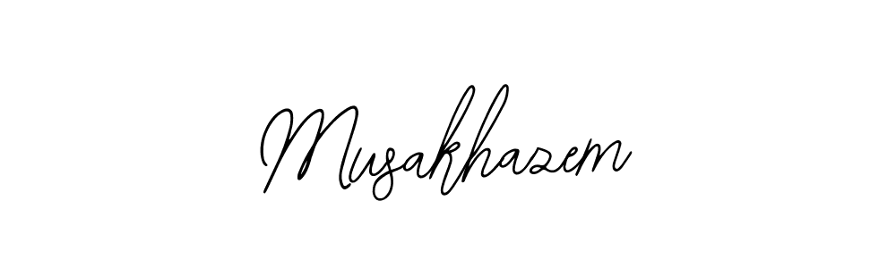You should practise on your own different ways (Bearetta-2O07w) to write your name (Musakhazem) in signature. don't let someone else do it for you. Musakhazem signature style 12 images and pictures png