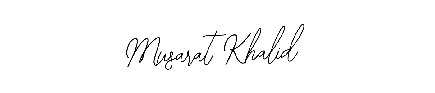 Use a signature maker to create a handwritten signature online. With this signature software, you can design (Bearetta-2O07w) your own signature for name Musarat Khalid. Musarat Khalid signature style 12 images and pictures png