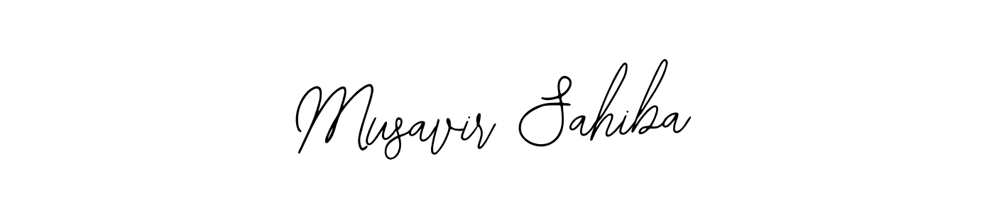The best way (Bearetta-2O07w) to make a short signature is to pick only two or three words in your name. The name Musavir Sahiba include a total of six letters. For converting this name. Musavir Sahiba signature style 12 images and pictures png