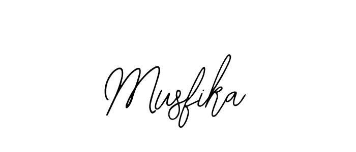 You should practise on your own different ways (Bearetta-2O07w) to write your name (Musfika) in signature. don't let someone else do it for you. Musfika signature style 12 images and pictures png