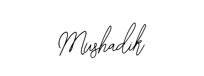 Make a beautiful signature design for name Mushadik. With this signature (Bearetta-2O07w) style, you can create a handwritten signature for free. Mushadik signature style 12 images and pictures png