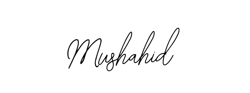 How to make Mushahid name signature. Use Bearetta-2O07w style for creating short signs online. This is the latest handwritten sign. Mushahid signature style 12 images and pictures png