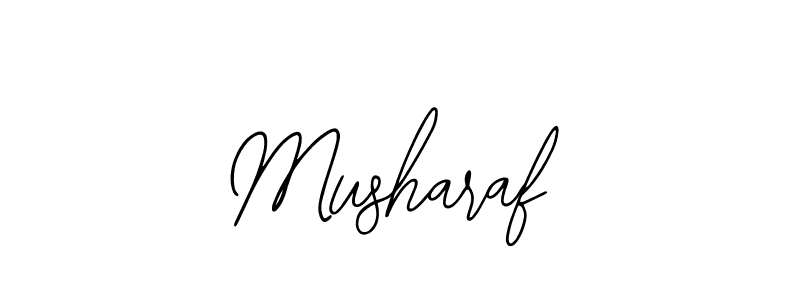 Use a signature maker to create a handwritten signature online. With this signature software, you can design (Bearetta-2O07w) your own signature for name Musharaf. Musharaf signature style 12 images and pictures png