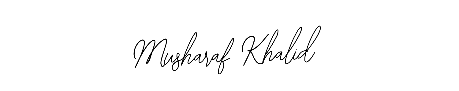 Make a beautiful signature design for name Musharaf Khalid. With this signature (Bearetta-2O07w) style, you can create a handwritten signature for free. Musharaf Khalid signature style 12 images and pictures png