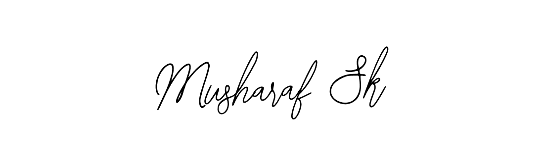 How to make Musharaf Sk name signature. Use Bearetta-2O07w style for creating short signs online. This is the latest handwritten sign. Musharaf Sk signature style 12 images and pictures png