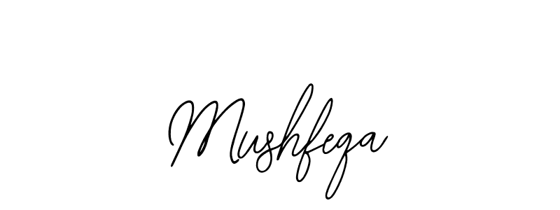 Bearetta-2O07w is a professional signature style that is perfect for those who want to add a touch of class to their signature. It is also a great choice for those who want to make their signature more unique. Get Mushfeqa name to fancy signature for free. Mushfeqa signature style 12 images and pictures png