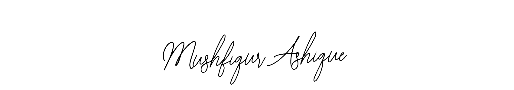 How to make Mushfiqur Ashique name signature. Use Bearetta-2O07w style for creating short signs online. This is the latest handwritten sign. Mushfiqur Ashique signature style 12 images and pictures png