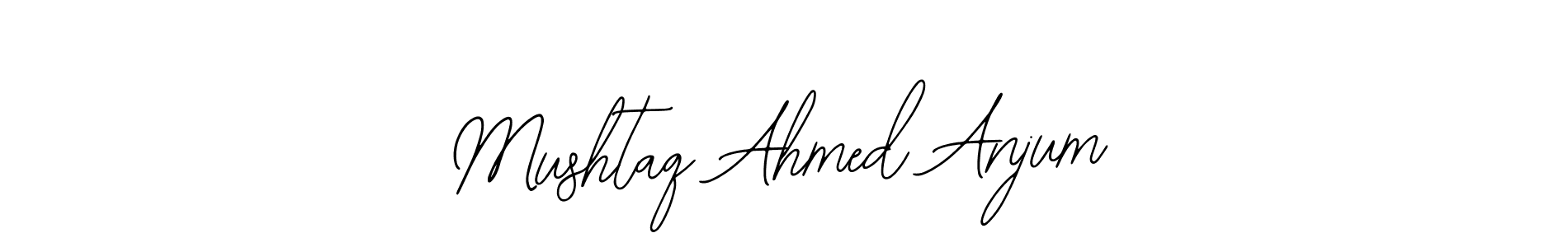 You should practise on your own different ways (Bearetta-2O07w) to write your name (Mushtaq Ahmed Anjum) in signature. don't let someone else do it for you. Mushtaq Ahmed Anjum signature style 12 images and pictures png