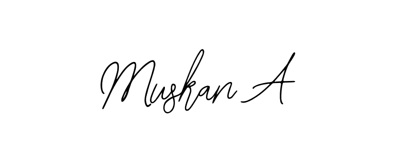 This is the best signature style for the Muskan A name. Also you like these signature font (Bearetta-2O07w). Mix name signature. Muskan A signature style 12 images and pictures png