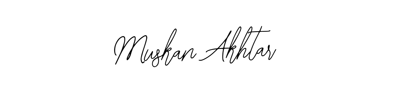 How to make Muskan Akhtar name signature. Use Bearetta-2O07w style for creating short signs online. This is the latest handwritten sign. Muskan Akhtar signature style 12 images and pictures png