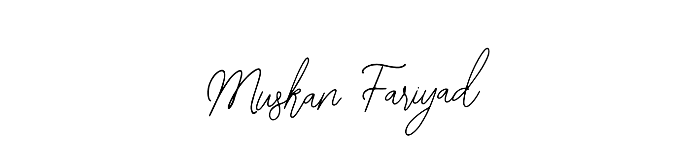 Similarly Bearetta-2O07w is the best handwritten signature design. Signature creator online .You can use it as an online autograph creator for name Muskan Fariyad. Muskan Fariyad signature style 12 images and pictures png
