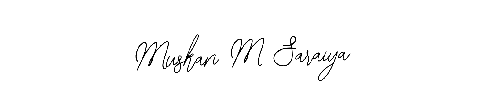 Make a beautiful signature design for name Muskan M Saraiya. With this signature (Bearetta-2O07w) style, you can create a handwritten signature for free. Muskan M Saraiya signature style 12 images and pictures png