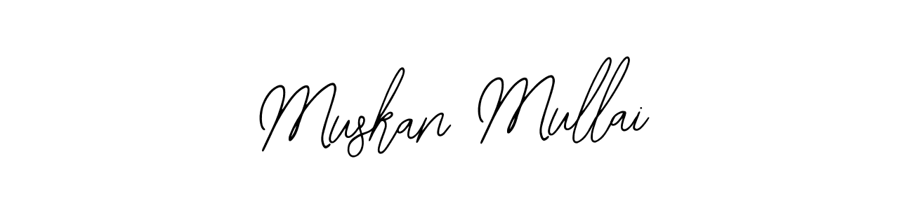 You should practise on your own different ways (Bearetta-2O07w) to write your name (Muskan Mullai) in signature. don't let someone else do it for you. Muskan Mullai signature style 12 images and pictures png