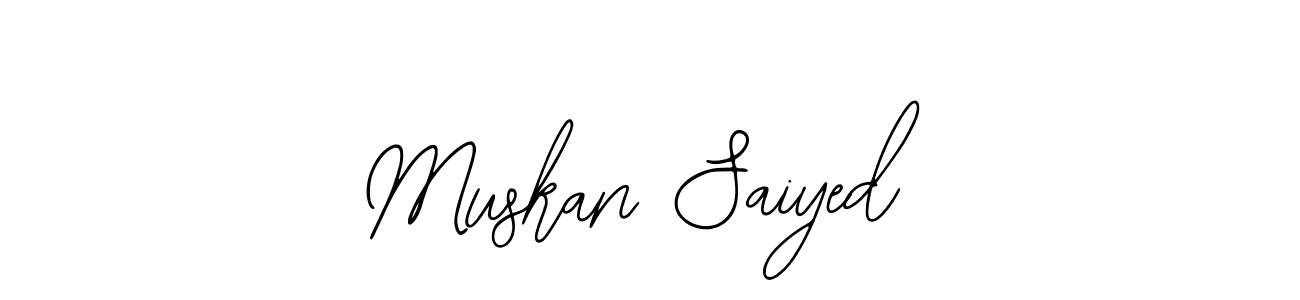 You should practise on your own different ways (Bearetta-2O07w) to write your name (Muskan Saiyed) in signature. don't let someone else do it for you. Muskan Saiyed signature style 12 images and pictures png