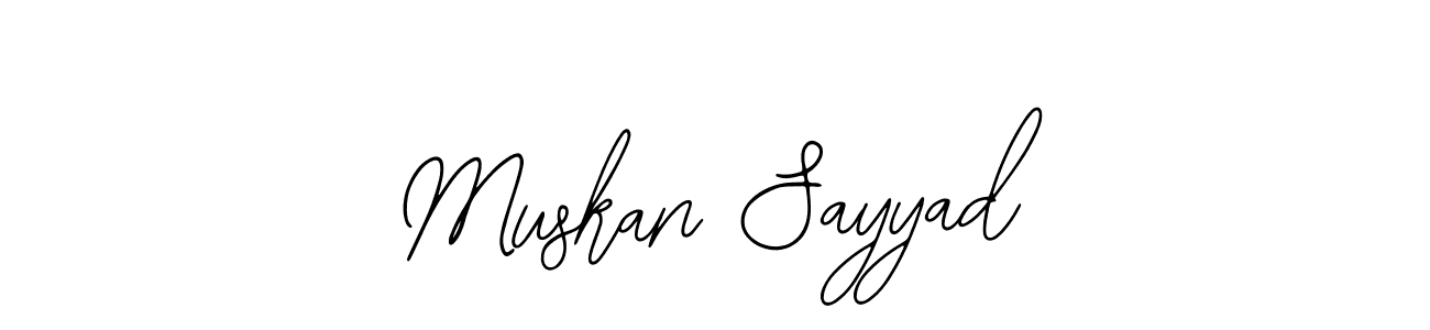 Use a signature maker to create a handwritten signature online. With this signature software, you can design (Bearetta-2O07w) your own signature for name Muskan Sayyad. Muskan Sayyad signature style 12 images and pictures png