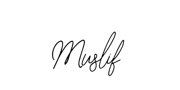 Make a beautiful signature design for name Muslif. With this signature (Bearetta-2O07w) style, you can create a handwritten signature for free. Muslif signature style 12 images and pictures png